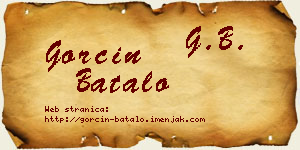 Gorčin Batalo vizit kartica